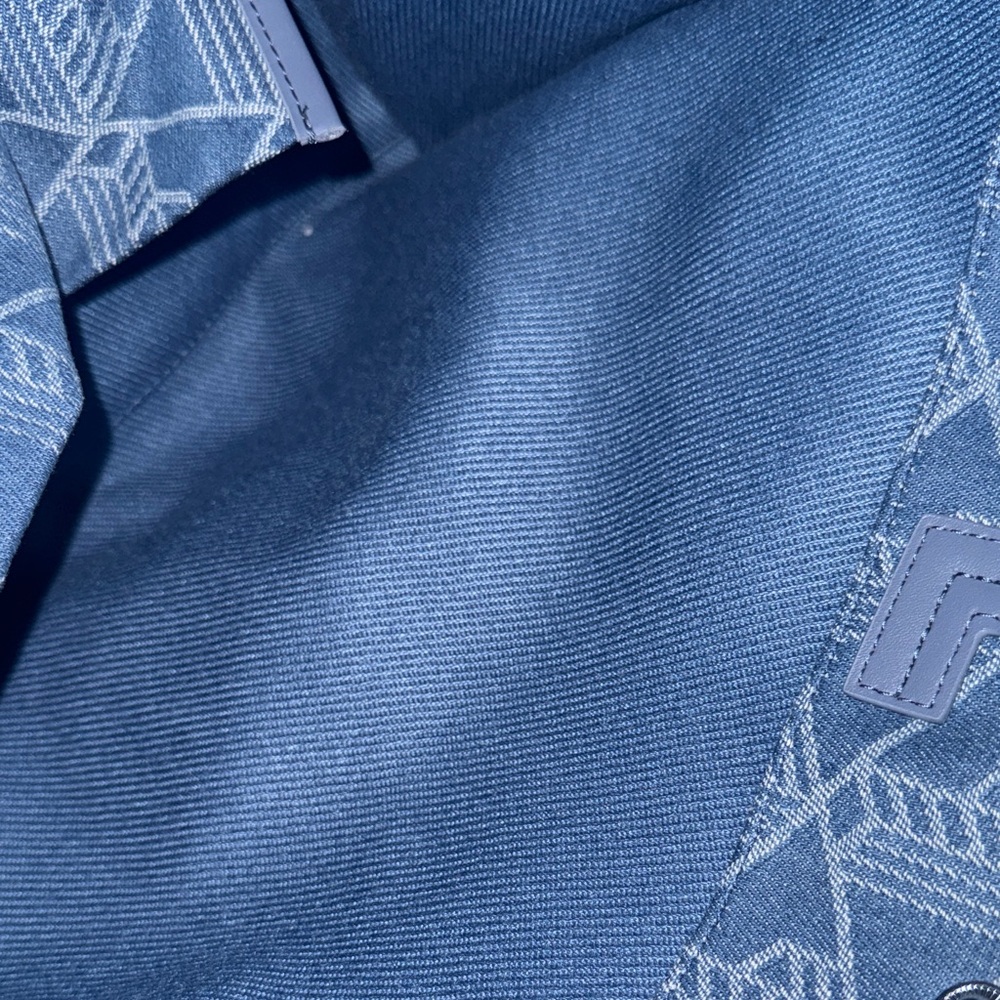 Lacoste Patterned Blue Tote - Picture 5 of 7